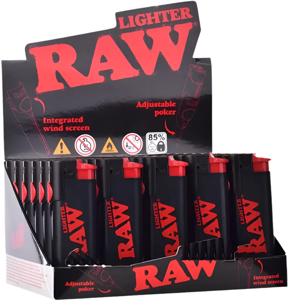 Raw Phoenix Black Lighter with Poker and Wind Shield x 1pc