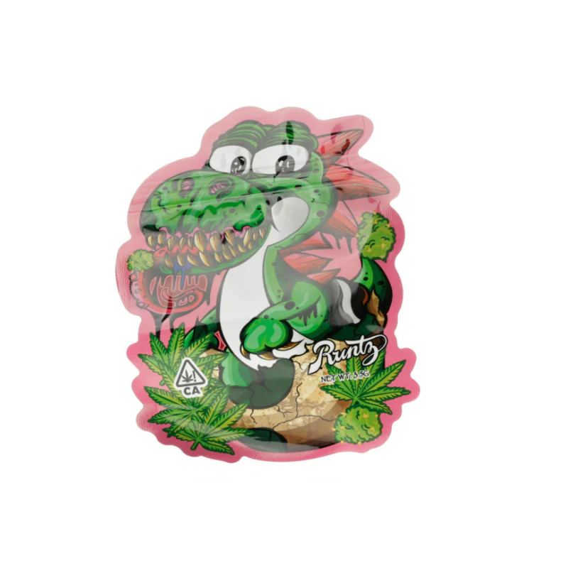 3.5g Dinosaur Mylar Bags x 100 bags (1 pack)