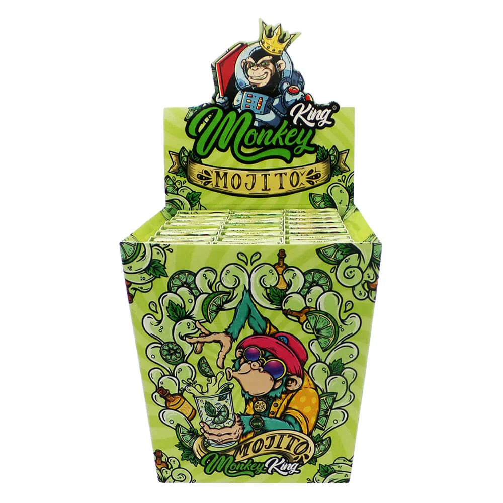 Monkey King King Size Slim Rolling Papers + Tips Mojito