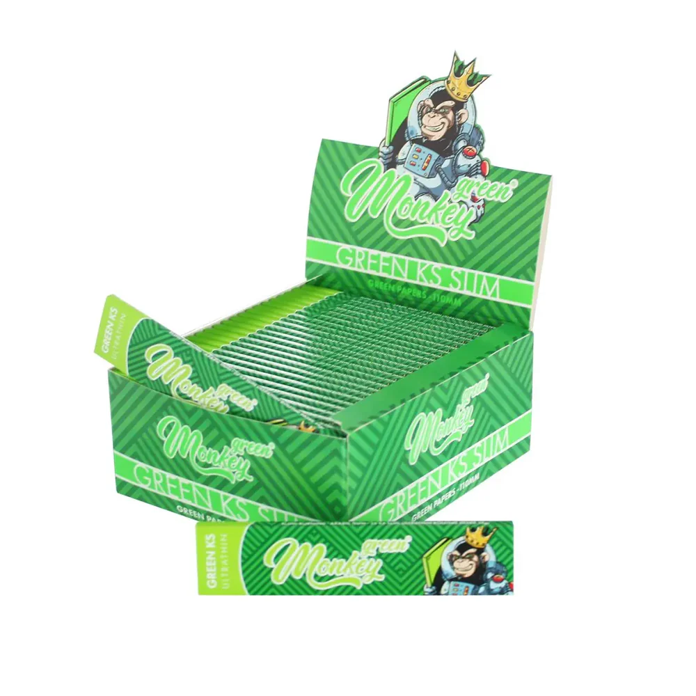 Monkey King King Size Green Ultra Thin Rolling Papers